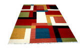 Modern Handmade Coral Rug