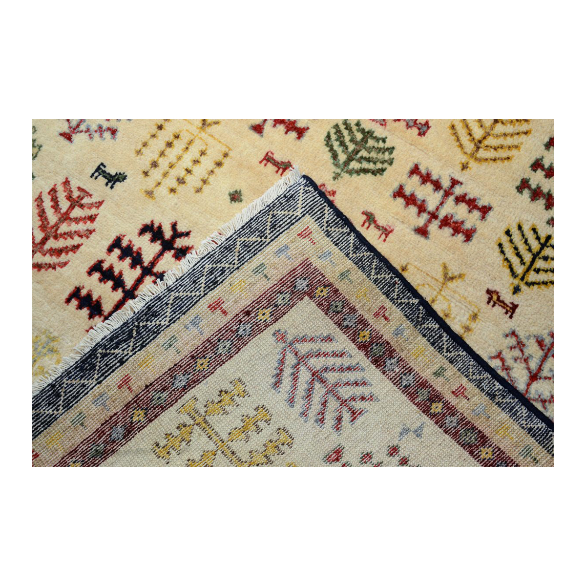 Handknotted Natural Gabbeh Rug