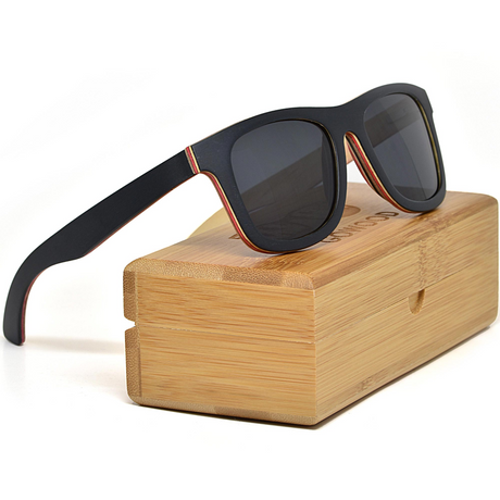 Canadian multi layer black maple wood sunglasses