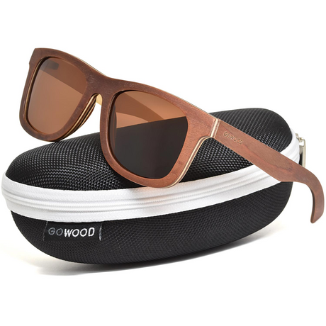 Canadian multi layer brown maple wood sunglasses