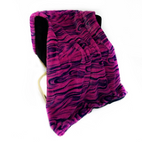 Plutus Fuchsia Black Galaxy Faux Fur Luxury Throw Blanket