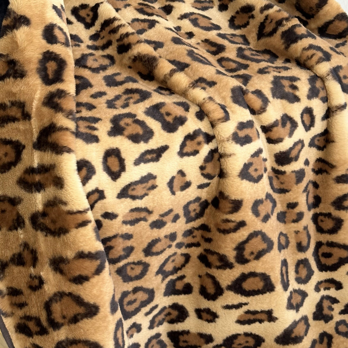 Plutus Brown Jaguar Faux Fur Luxury Throw Blanket