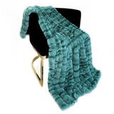 Plutus Teal Sherpa Faux Fur Luxury Throw Blanket