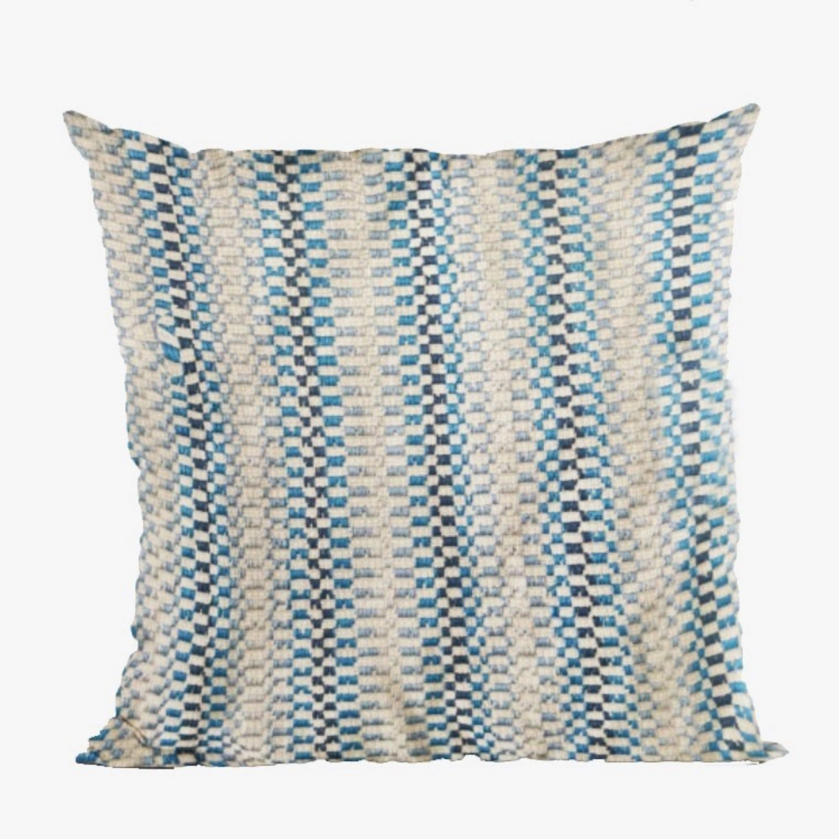 Garden Tassel Blue Stripes Luxury Outdoor/Indoor Throw Pillow