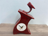 Ceramic Mantel Clock with Open Face - Speckled Red