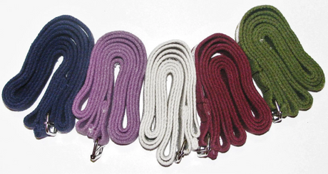 D-ring Handwoven cotton yoga Strap - 6'