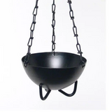 Hanging cauldron for burning smudging herbs and resins - Large