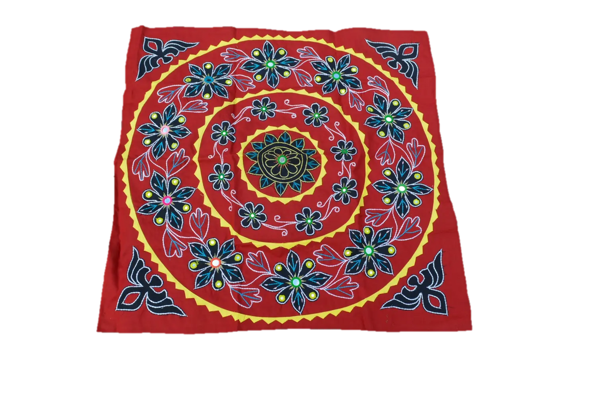 OMSutra Mandala Applique Boho Tapestry for Wall Decor