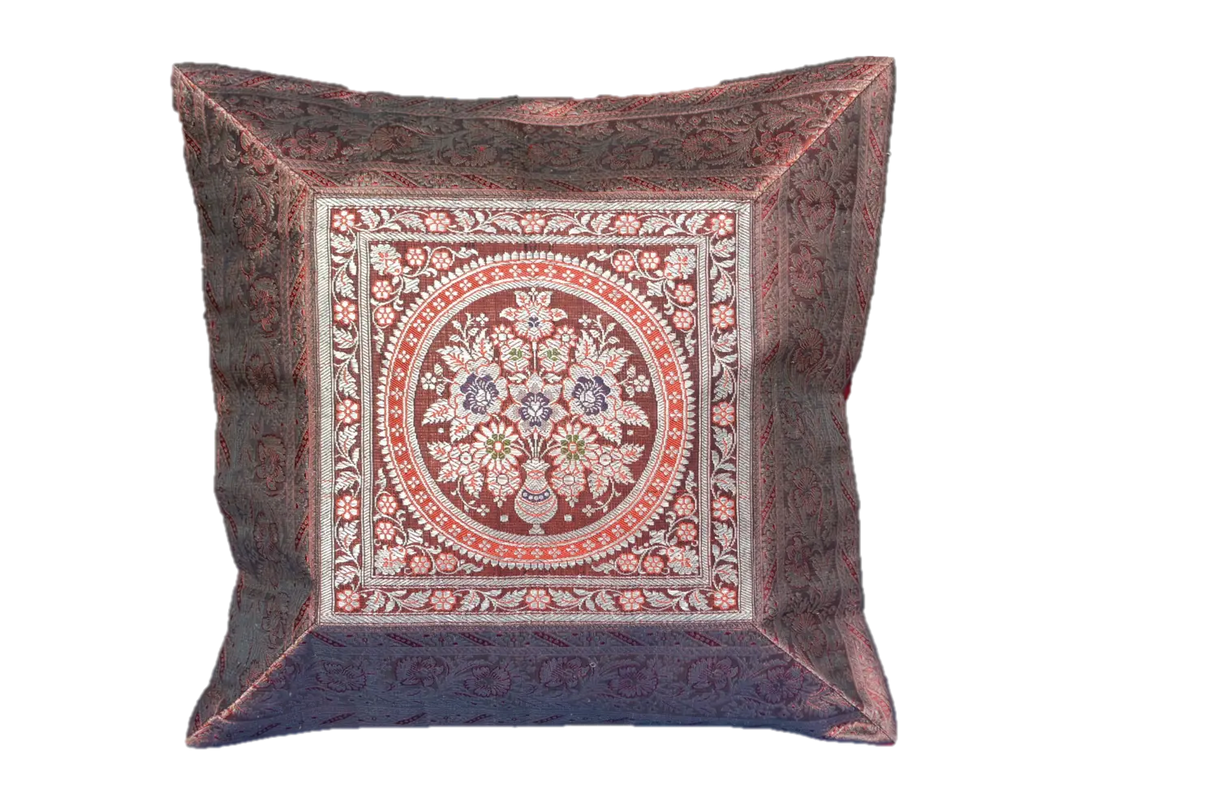 Brocade Silk decorative throw pillow case