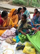 Hand Embroidered kantha silk shawl