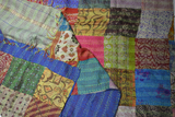 Hand Stitched Kantha  Silk  Vintage throw