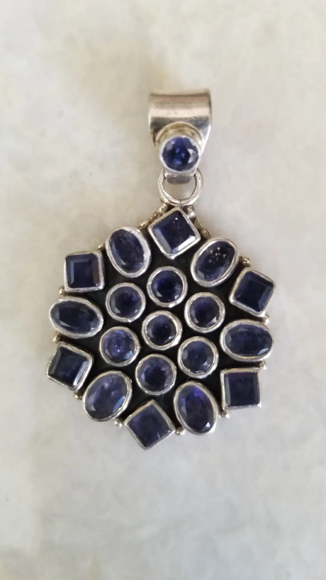 Silver Pendant - semi precious stone