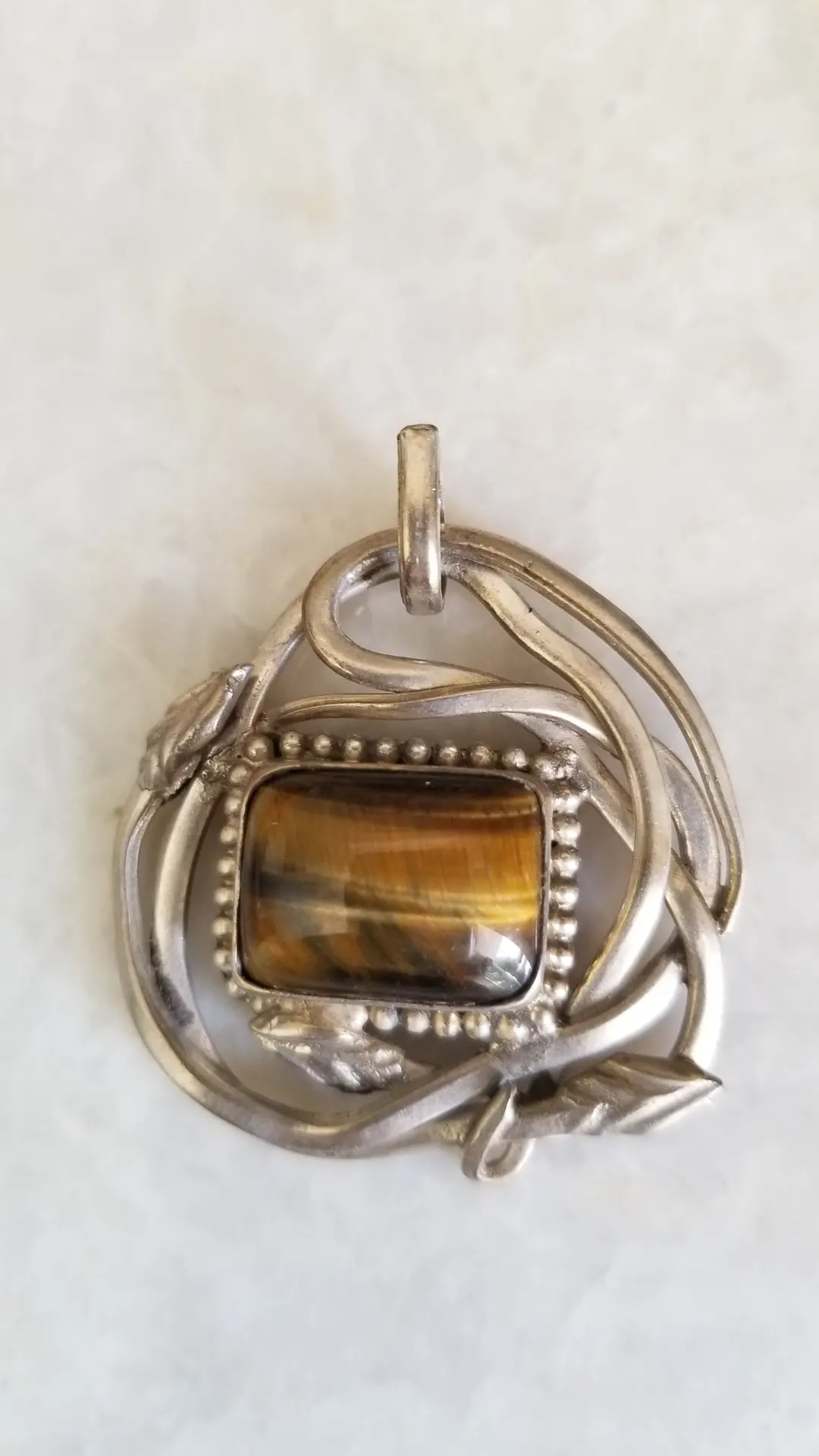 Silver Pendant - semi precious stone