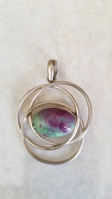 Silver Pendant - semi precious stone