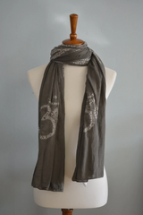 Naturally dyed cotton scarf