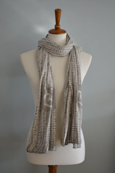 Naturally dyed cotton scarf