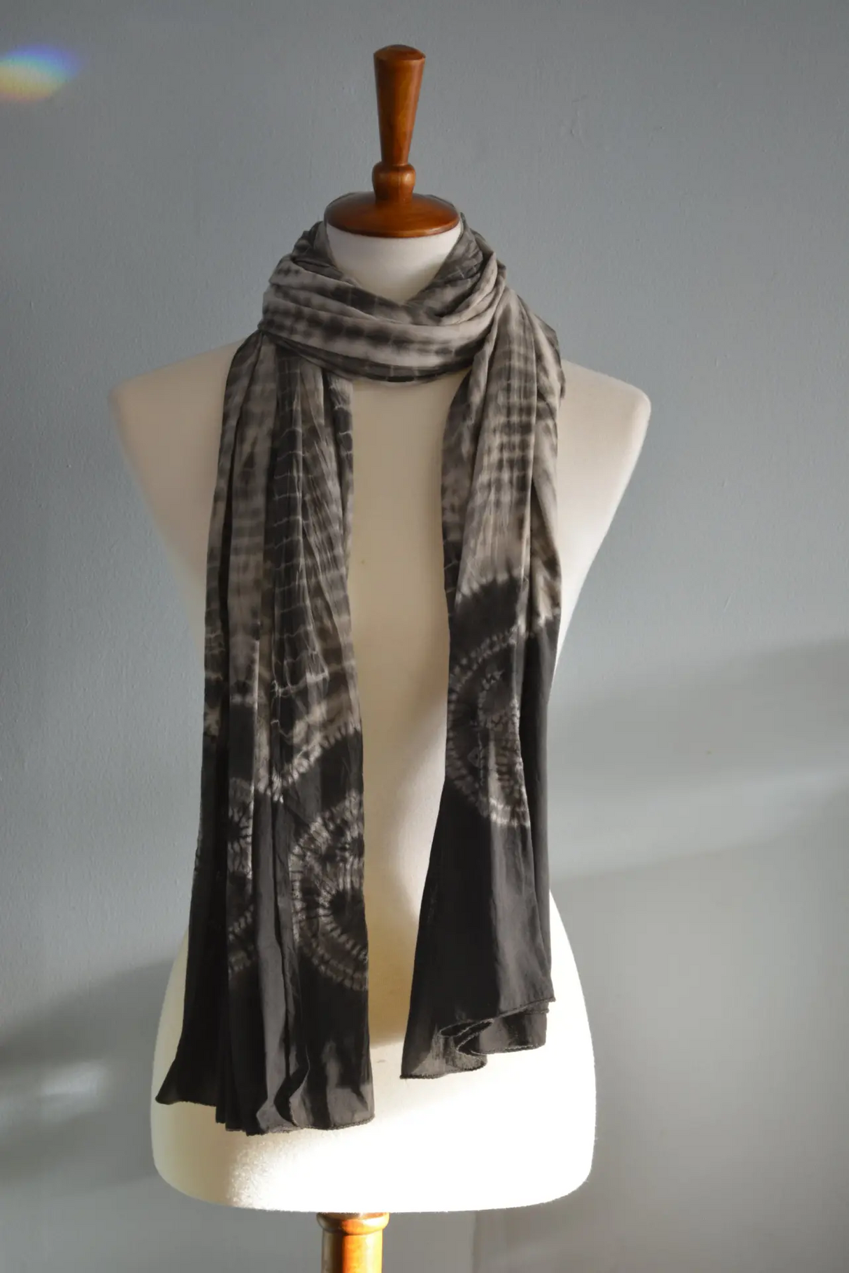 Naturally dyed cotton scarf