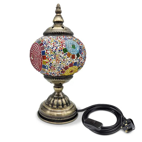 Turkish Moroccan Style Table Lamp Mosaic Glass Bedside Desk Table Lamp~4968