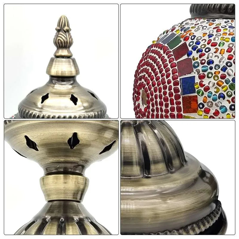 Turkish Moroccan Style Table Lamp Mosaic Glass Bedside Desk Table Lamp~4968