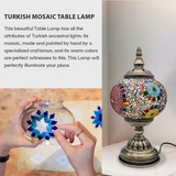 Turkish Moroccan Style Table Lamp Mosaic Glass Bedside Desk Table Lamp~4968