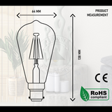 B22 Bayonet 4W Dimmable Classic Filament LED Edison Bulbs Light 3/5 Pack ~3874