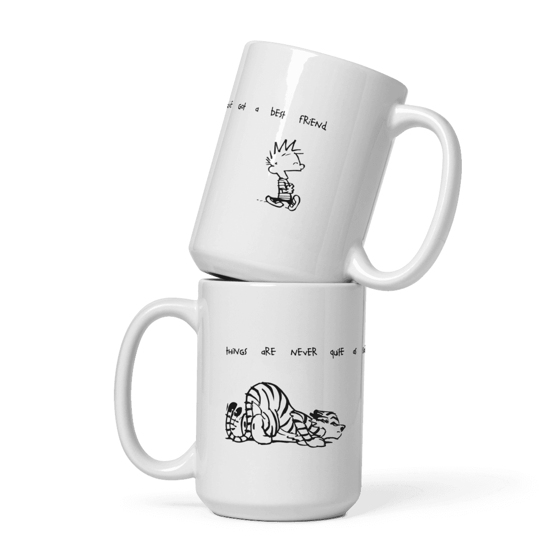 Calvin and Hobbes Best Friends Quote Mug