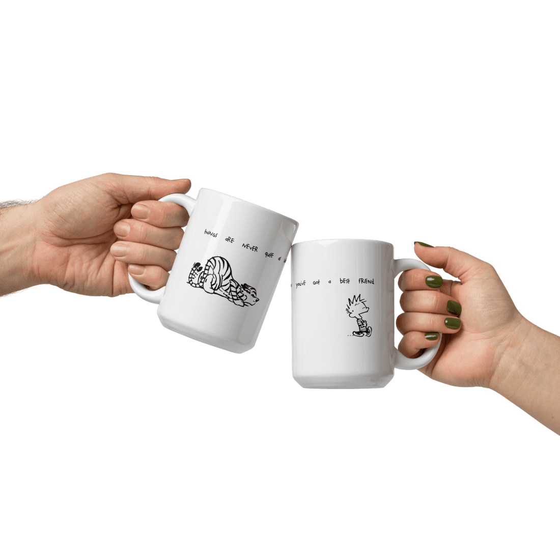 Calvin and Hobbes Best Friends Quote Mug