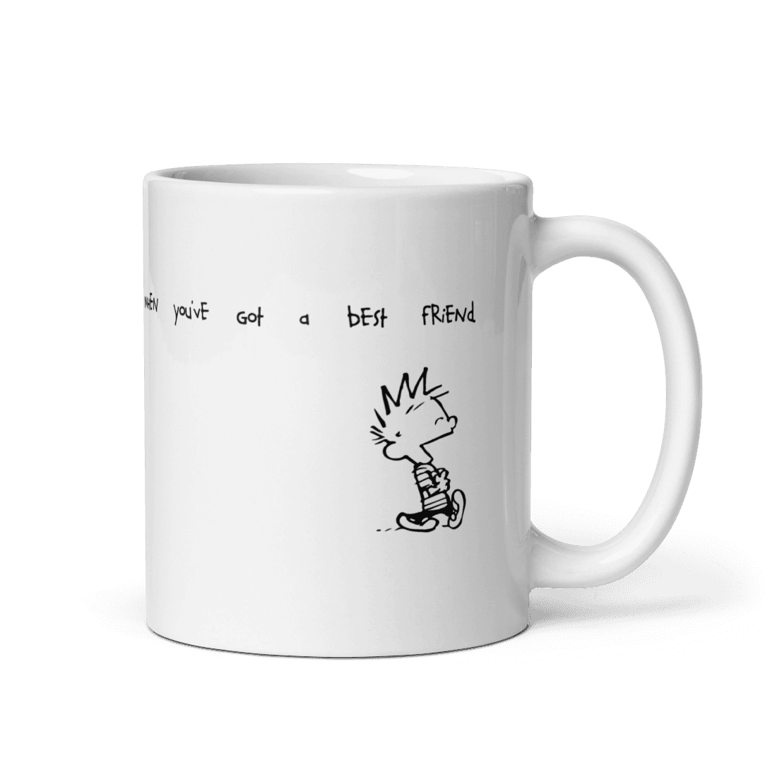 Calvin and Hobbes Best Friends Quote Mug