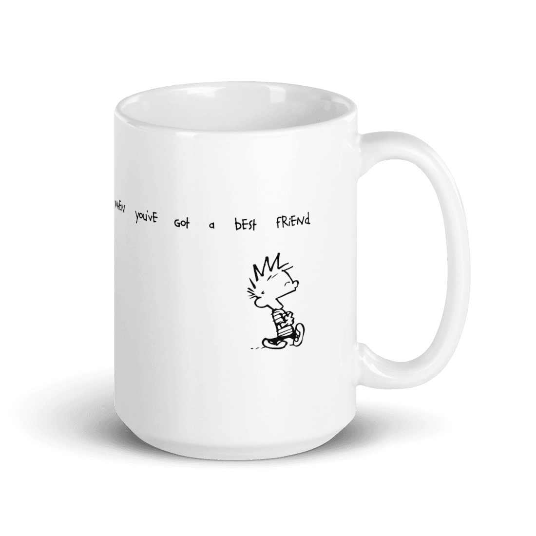 Calvin and Hobbes Best Friends Quote Mug