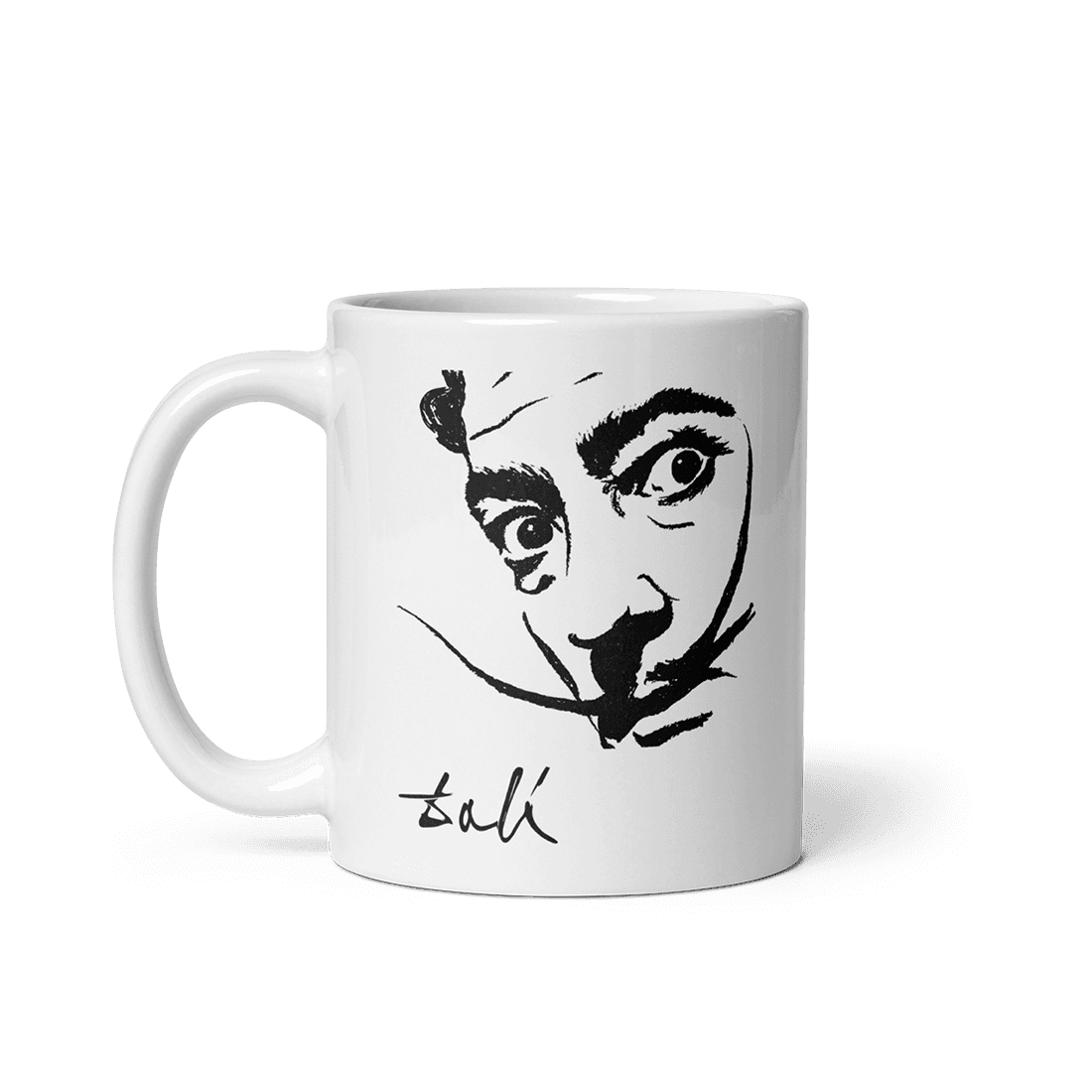 Salvador Dali Portrait Sketch Artwork Mug