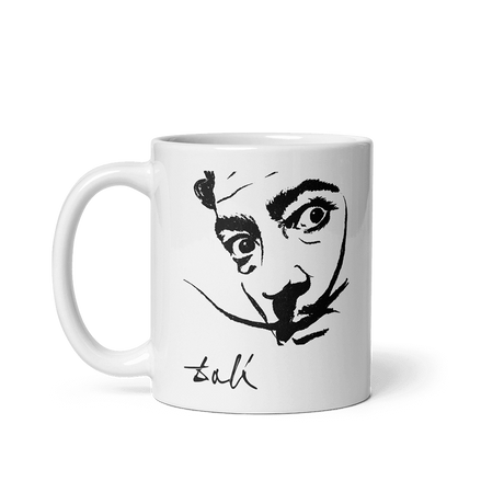 Salvador Dali Portrait Sketch Artwork Mug