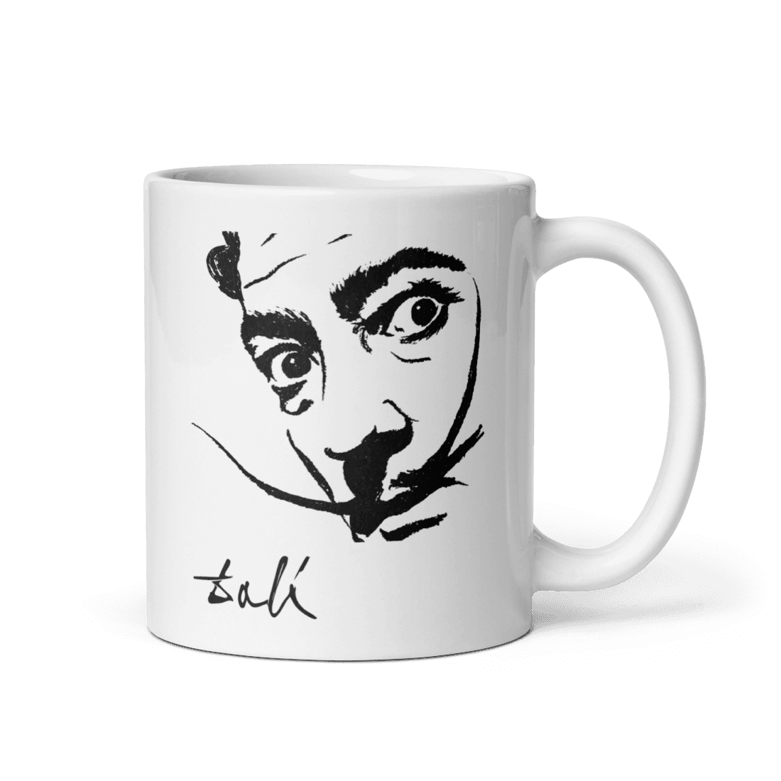 Salvador Dali Portrait Sketch Artwork Mug