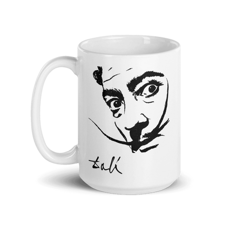 Salvador Dali Portrait Sketch Artwork Mug