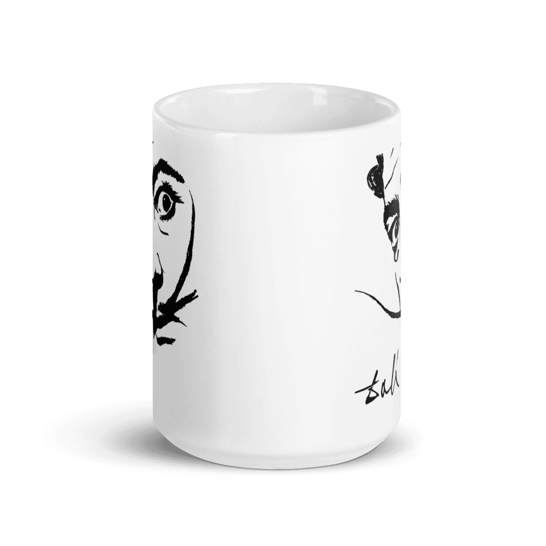 Salvador Dali Portrait Sketch Artwork Mug