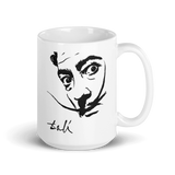 Salvador Dali Portrait Sketch Artwork Mug