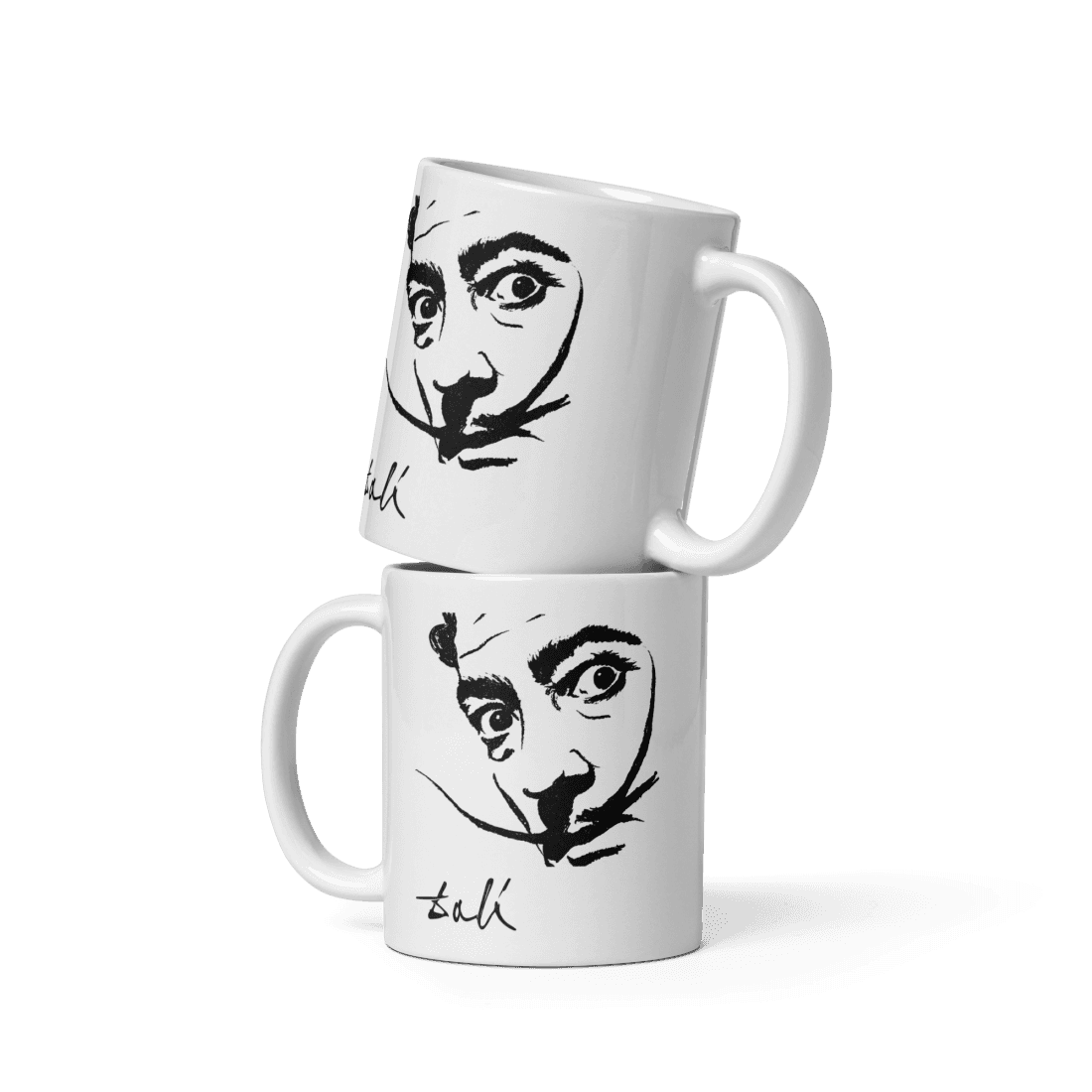 Salvador Dali Portrait Sketch Artwork Mug