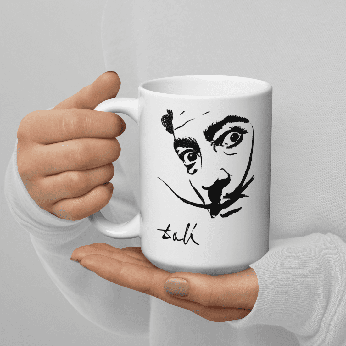 Salvador Dali Portrait Sketch Artwork Mug