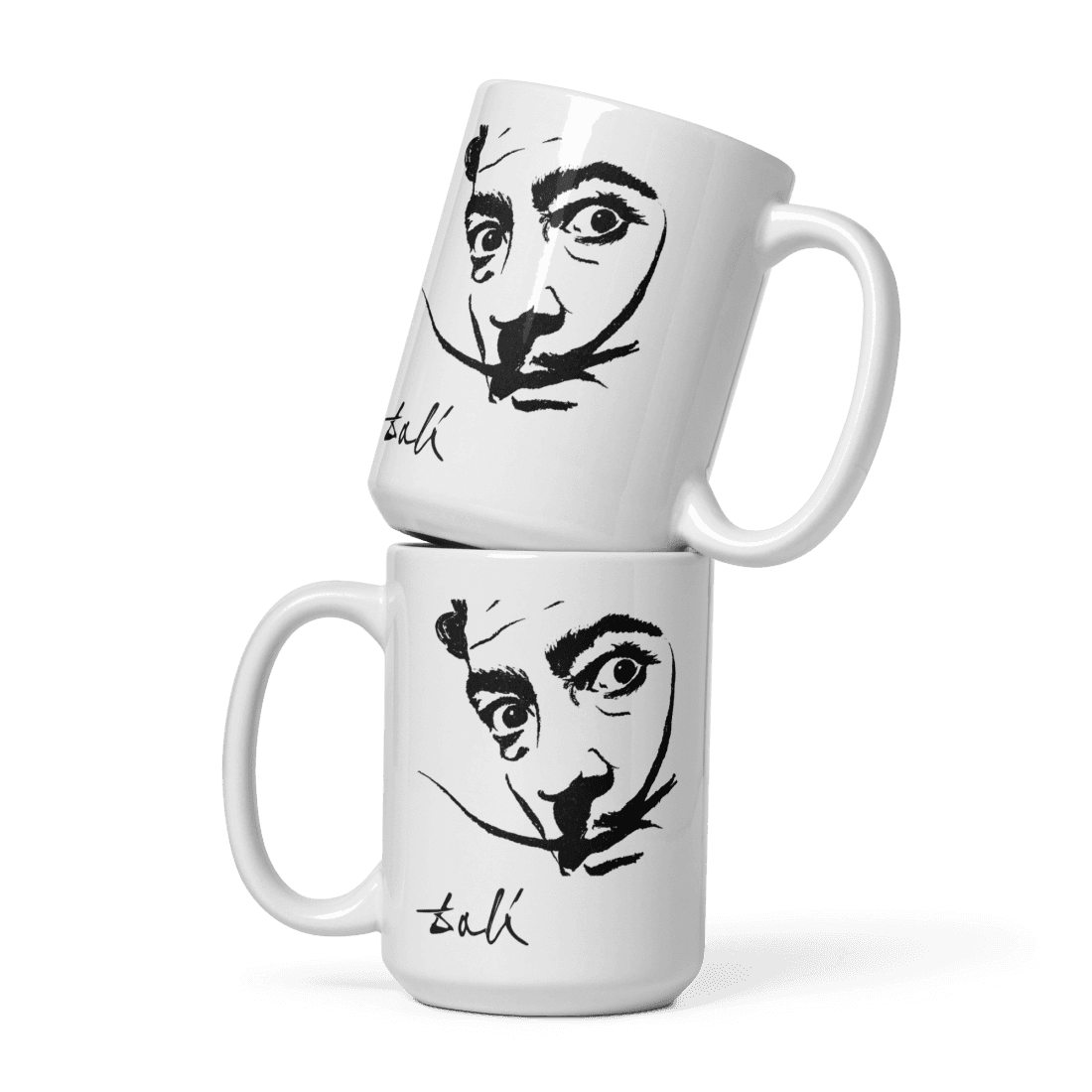 Salvador Dali Portrait Sketch Artwork Mug