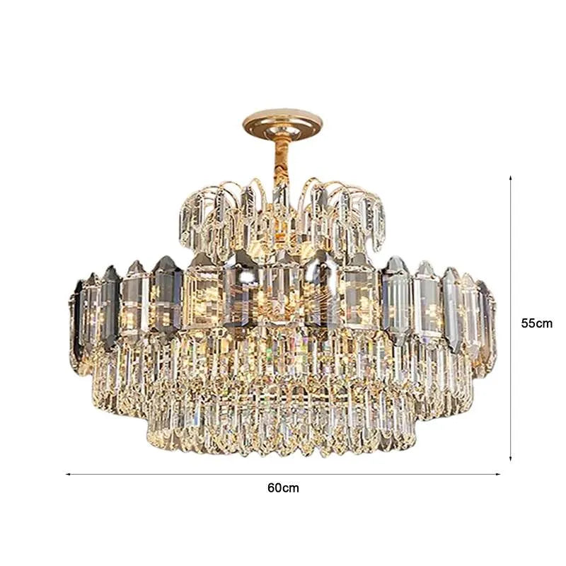 Crystal Chandeliers Ceiling Lights Hanging Suspension Multi-Layered Lights ~5009