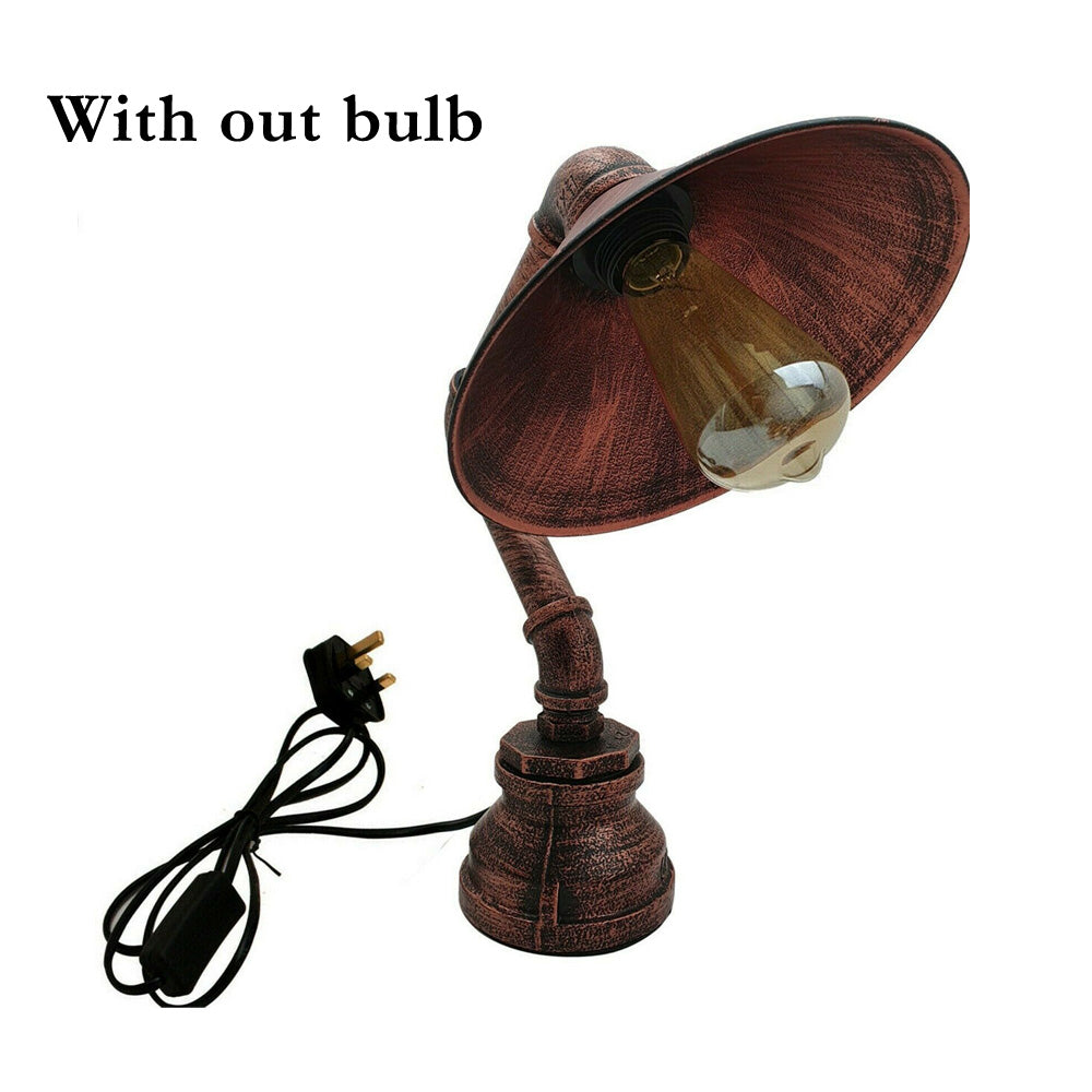 Retro Industrial Steampunk Pipe Bedside Plug in Table Lamp~2260