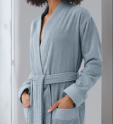 Women's Turkish Cotton Terry Kimono Robe - Luxurious Terry Cloth Bathrobe