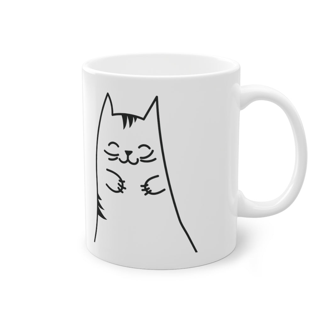 Cute Kitty mug funny cat mug, white, 325 ml / 11 oz Coffee mug, tea mug for kids