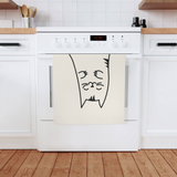 Cat cotton tea towel, 50 x 70 cm, organic cotton