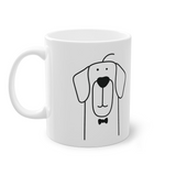 Cute dog Retriever mug, white, 325 ml / 11 oz Coffee mug, tea mug for kids, children, puppies mug for dog lovers, dog owners