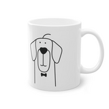 Cute dog Retriever mug, white, 325 ml / 11 oz Coffee mug, tea mug for kids, children, puppies mug for dog lovers, dog owners