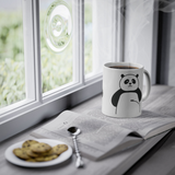 Cute Panda mug funny bear mug, white, 325 ml / 11 oz Coffee mug, tea mug for kids