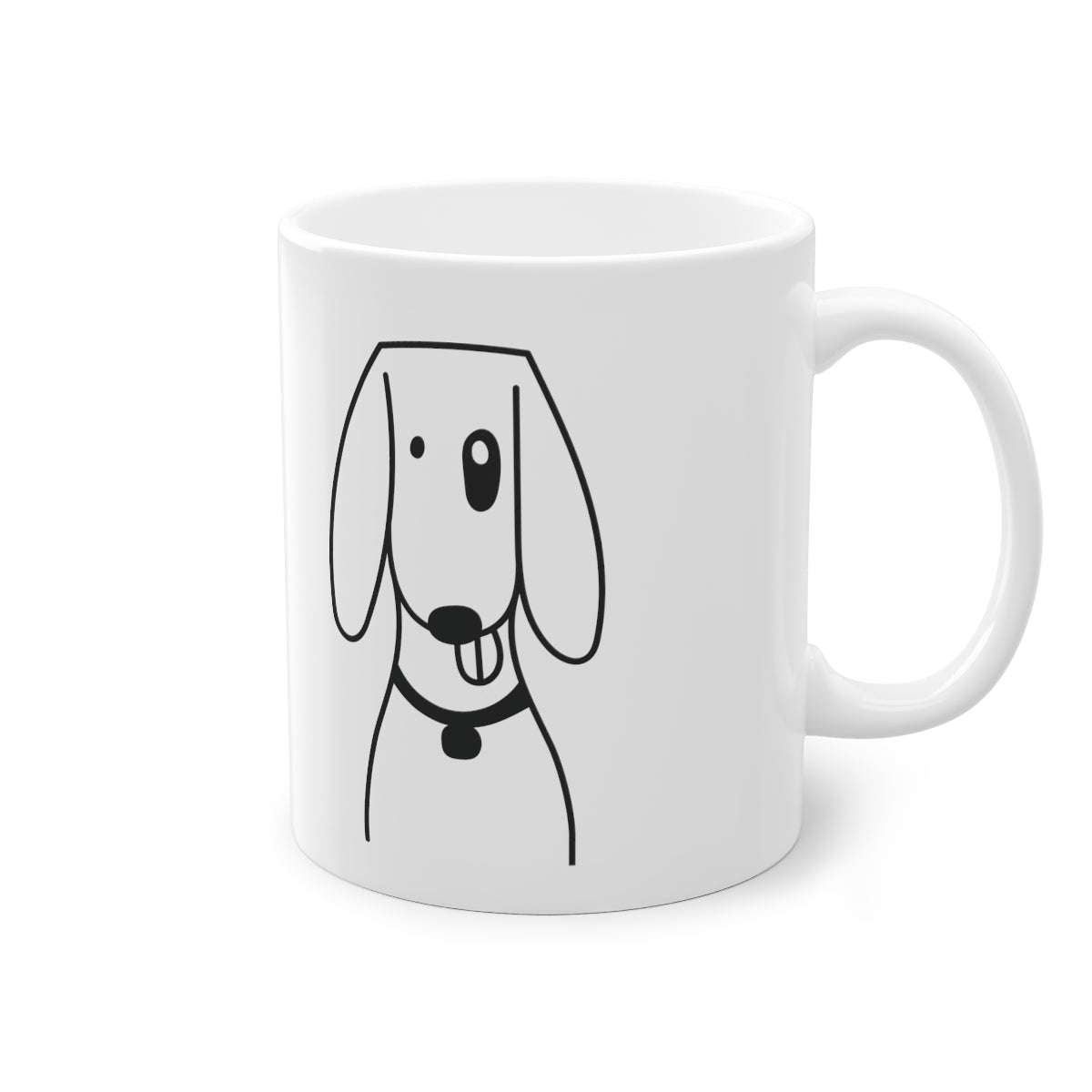 Cute dog Foxhund mug, white, 325 ml / 11 oz Coffee mug, tea mug for kids, children, puppies mug for dog lovers, dog owners