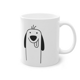 Cute dog Spaniel mug, white, 325 ml / 11 oz Coffee mug, tea mug for kids, children, puppies mug for dog lovers, dog owners