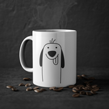 Cute dog Spaniel mug, white, 325 ml / 11 oz Coffee mug, tea mug for kids, children, puppies mug for dog lovers, dog owners