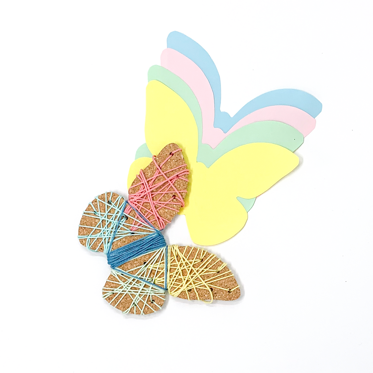 Craft kit - Butterfly, Sheep - Craft kit for children weaving, drawing, cutting 6-8 years old.